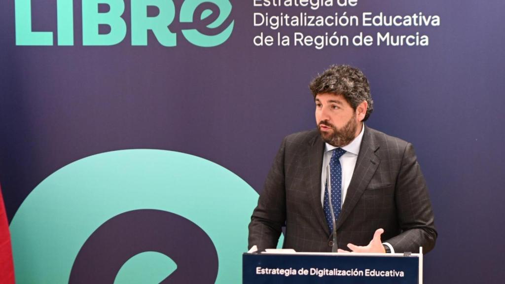 El presidente de la Región de Murcia, Fernando López Miras, este martes.