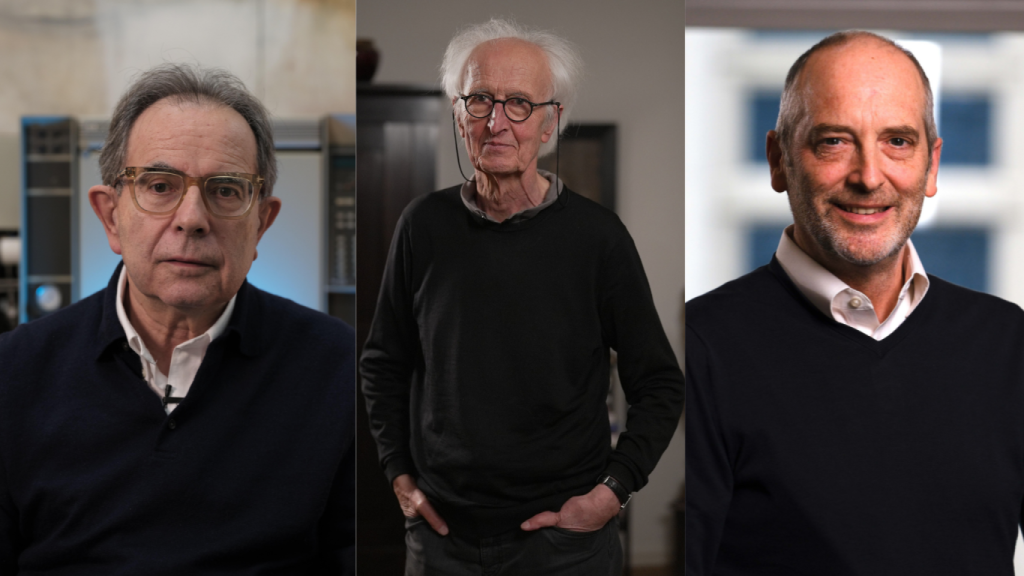 De izquierda a Derecha: Avelino Corma, Helmut Schwarz y John F. Hartwig.