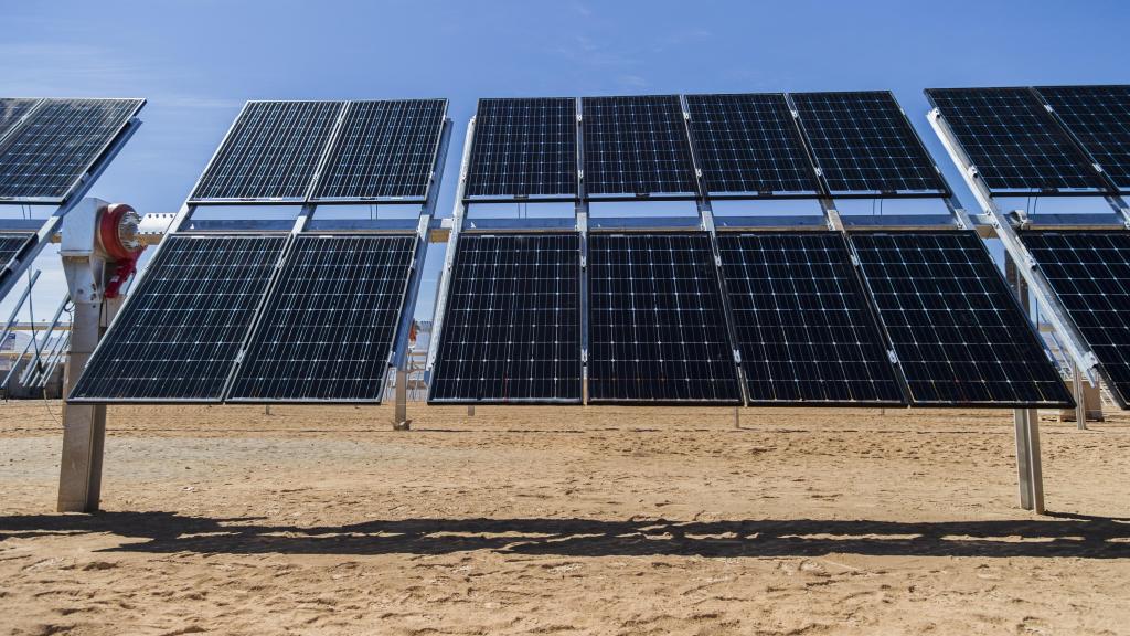 Unos paneles solares.