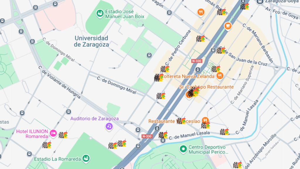 Bares que participan en el concurso 'Saborea' en los distritos: Universidad, Casablanca y Distrito Sur.