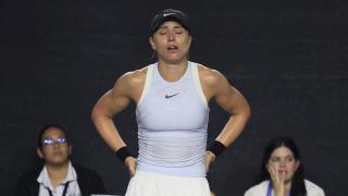 Paula Badosa llora tras lesionarse en el WTA de Mérida.