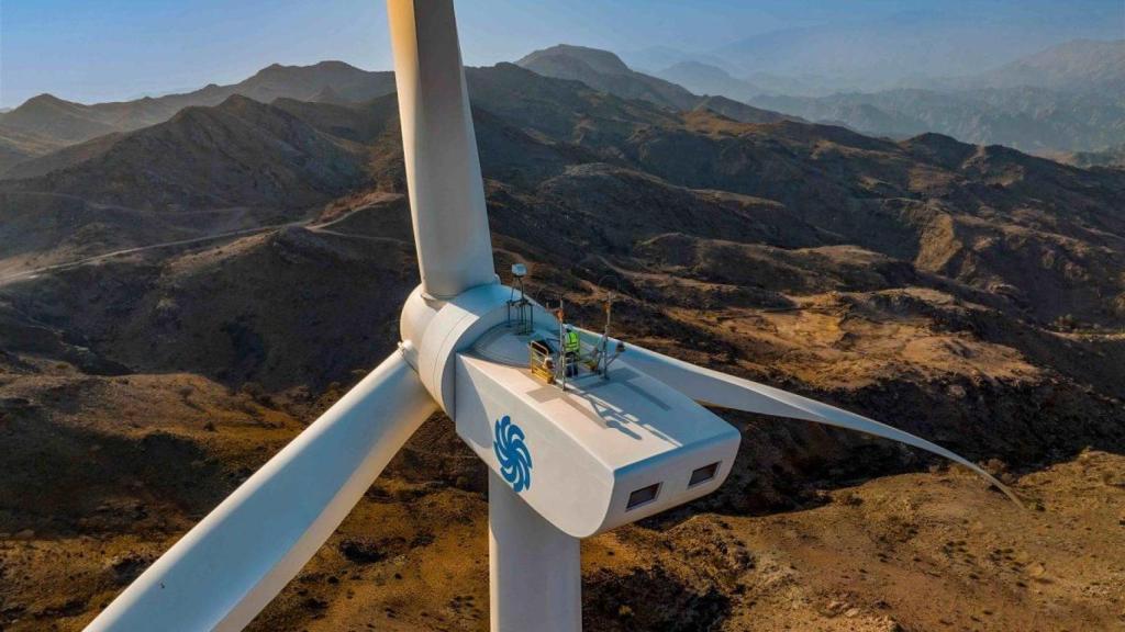 Aerogenerador de Masdar, la empresa de energías renovables de los Emiratos Árabes Unidos