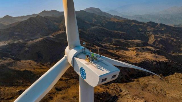Aerogenerador de Masdar, la empresa de energías renovables de los Emiratos Árabes Unidos