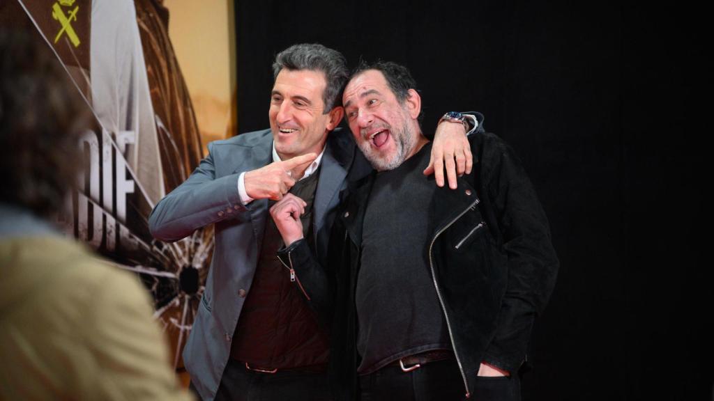 Luis Zahera y Karra Elejalde durante la premier. Kike Taberner