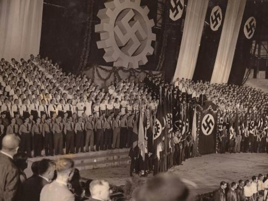 Fotos del mitin nazi en Buenos Aires de 1938: gentileza de Luna Park.