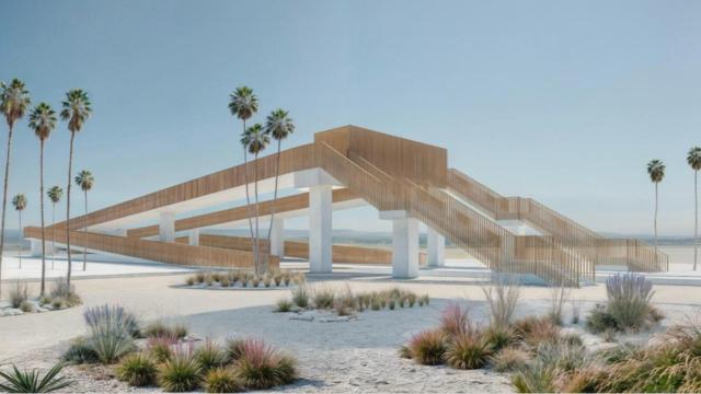 El diseño de la nueva pasarela peatonal de Los Álamos.