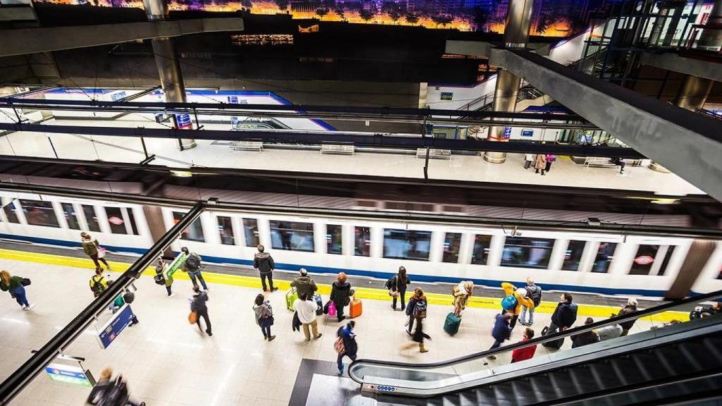 Un andén de Metro de Madrid.