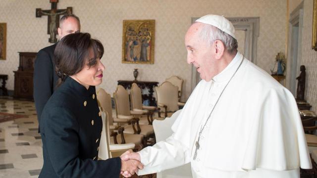 Emilce Cuda, la mujer laica con el cargo más alto de la Curia en la Santa Sede, junto al Papa Francisco
