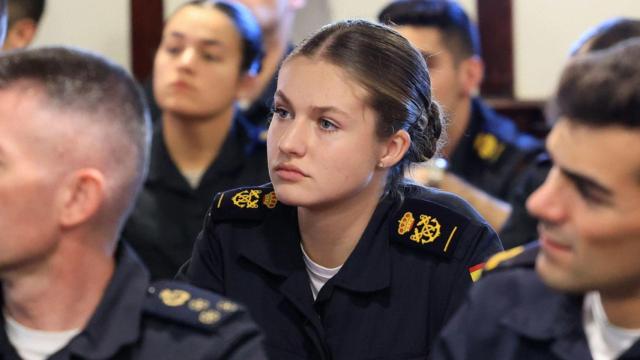 La Princesa, en el buque Juan Sebastián de Elcano.