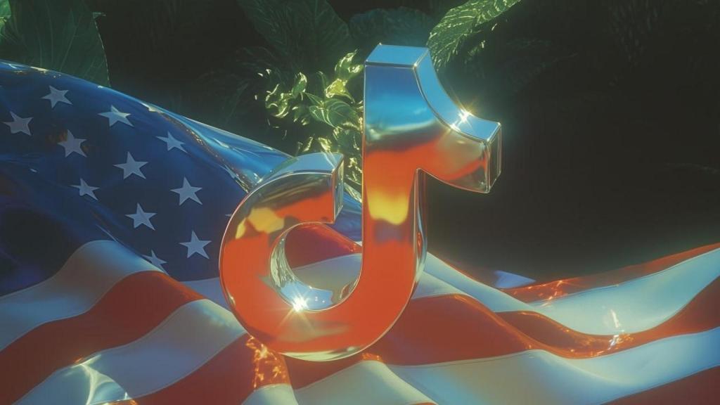 Ilustración del logo de TikTok en EEUU