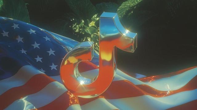 Ilustración del logo de TikTok en EEUU