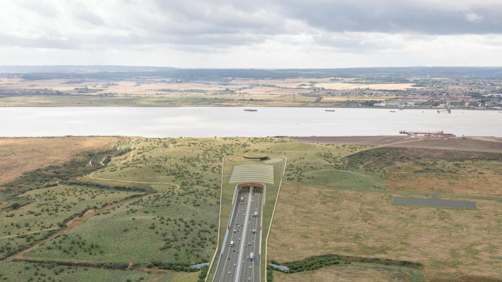 Render de la entrada nortel del túnel del Lower Thames Crossing