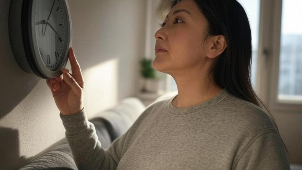 Imagen de archivo de una mujer cambiando la hora.