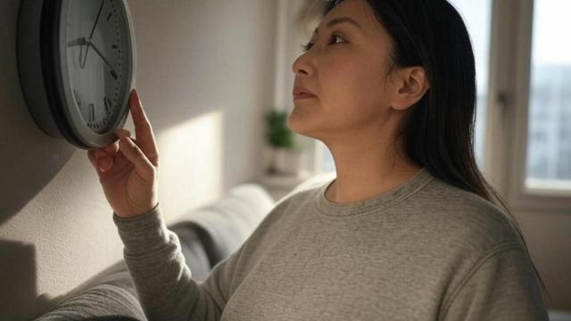Imagen de archivo de una mujer cambiando la hora.