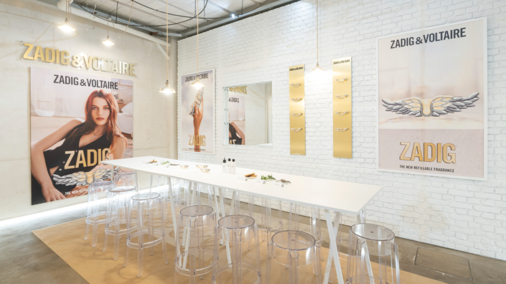 Zadig&Voltaire parfums ha presentado su nueva fragancia ZADIG en la Calle Barquillo de Madrid.