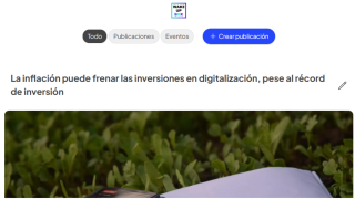 El muro de publicaciones de la red profesional en Wake Up Box.