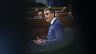 El presidente del Gobierno, Pedro Sánchez, este miércoles durante su comparecencia en el Congreso de los Diputados.