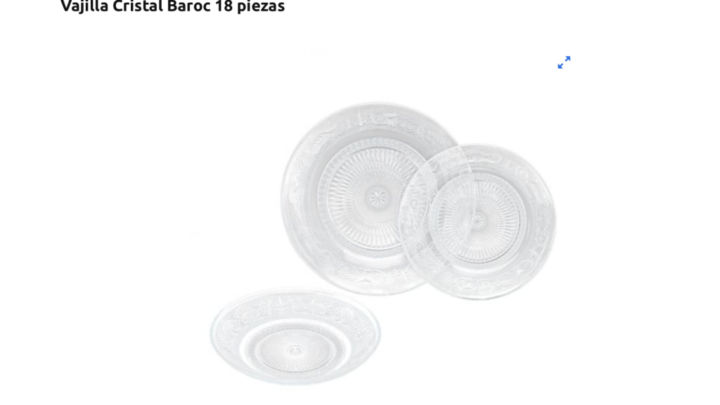 Vajilla Cristal Baroc 18 piezas.