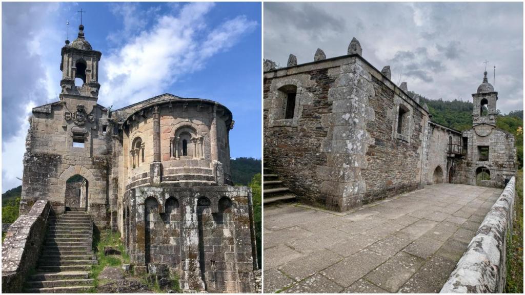 Estructura del Mosteiro de San Xoán de Caaveiro (A Coruña).