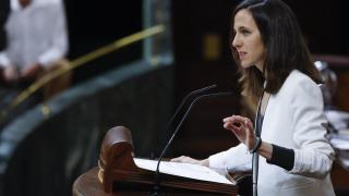 La líder de Podemos, Ione Belarra, este miércoles en el pleno del Congreso.