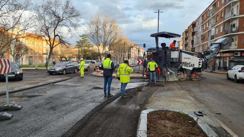Obras de humanización en avenida Cardenal Cisneros con avenida Príncipe de Asturias
