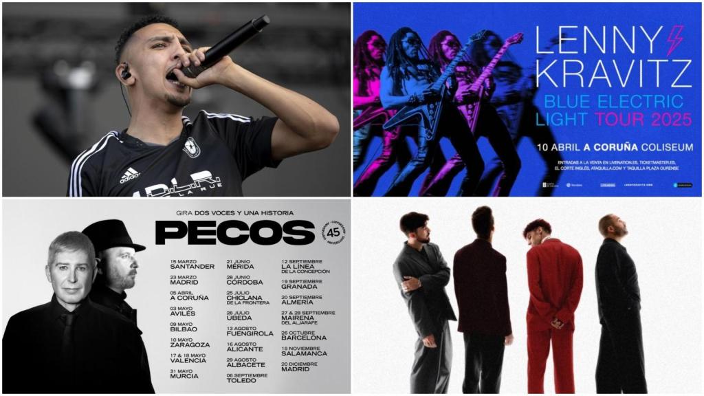Grandes conciertos del mes de abril 2025 en A Coruña para no parar de bailar