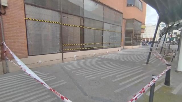 Zona acotada por la Policía Local.