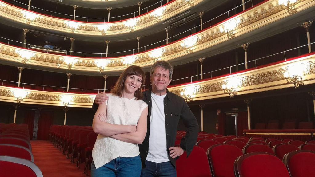 Malena Alterio y David Lorente en el Teatro Principal de Zaragoza.