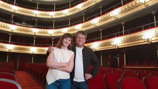 Malena Alterio y David Lorente en el Teatro Principal de Zaragoza.