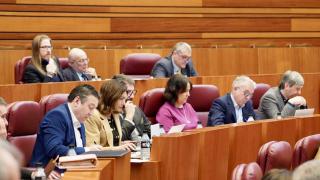 Imagen de parte de la oposición en las Cortes de Castilla y León en el debate del estado de la Comunidad de este miércoles
