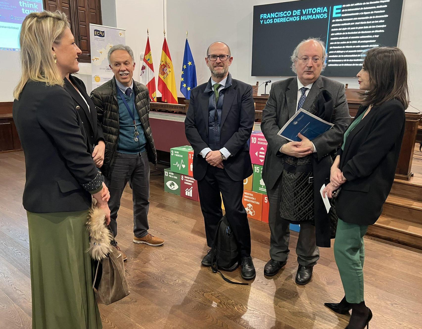 Enrique Cabero, del CES, y Miguel Calvo Calleja, delegado de Iberdrola en Castilla y León, en el ‘EC2U Think Tank 2025’ 2