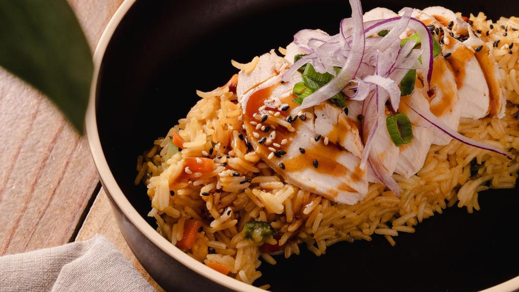 Wok de arroz integral de Garten.