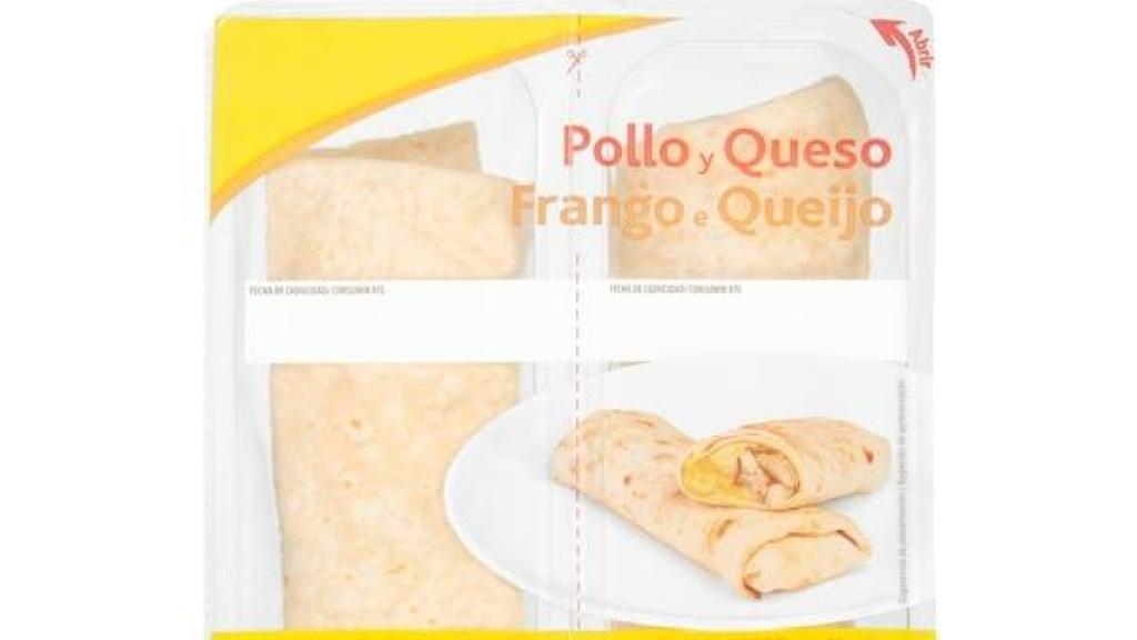 Las flautas de pollo y queso.