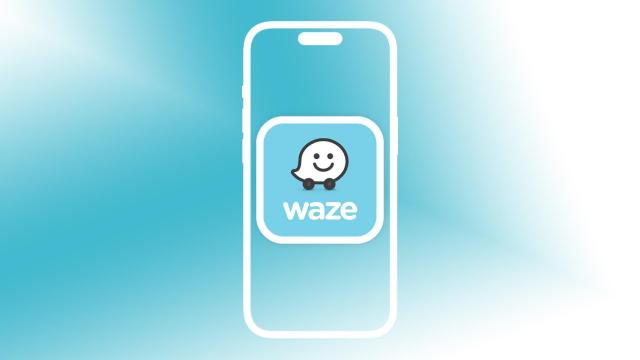 Fotomontaje con el logo de Waze.