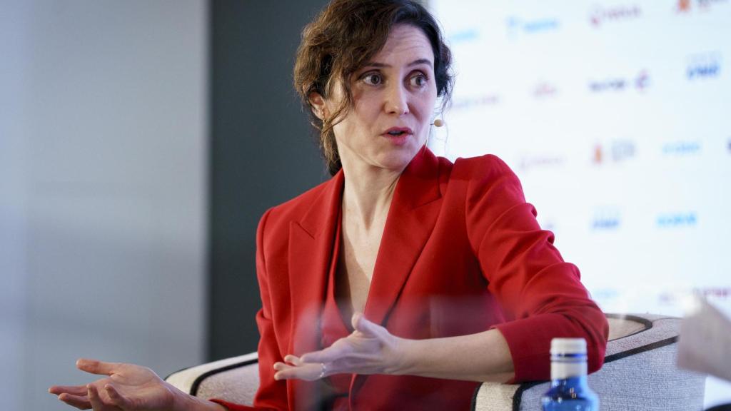 Isabel Díaz Ayuso durante una comparencia.