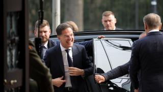 Mark Rutte, a su llegada a Varsovia para reunirse con el presupuesto polaco.