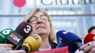 Victoria Sánchez, víctima de la dana, en la Ciudad de la Justicia. Miguel Ángel Polo / EFE