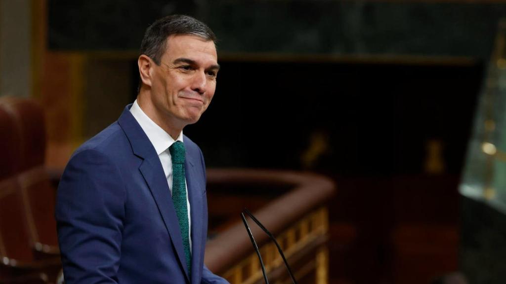 Pedro Sánchez, este miércoles en el Congreso, donde informó de la necesidad de que España aumente la inversión en defensa.