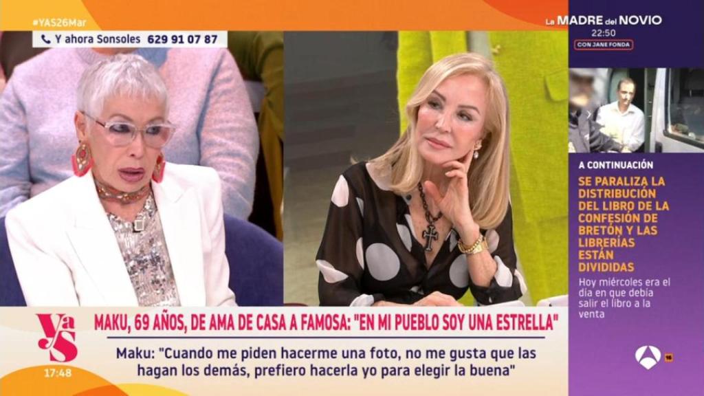 Maku y Carmen Lomana, en 'Y ahora Sonsoles'