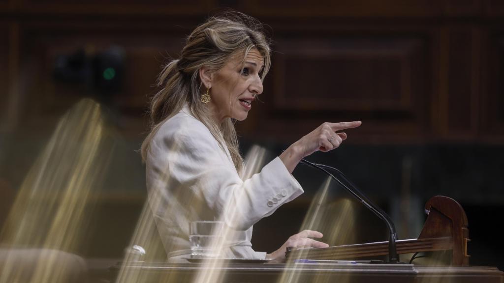 La vicepresidenta segunda del Gobierno, Yolanda Díaz, este miércoles en el Congreso.
