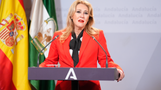 Carolina España, consejera de Hacienda andaluza, este miércoles en Sevilla.