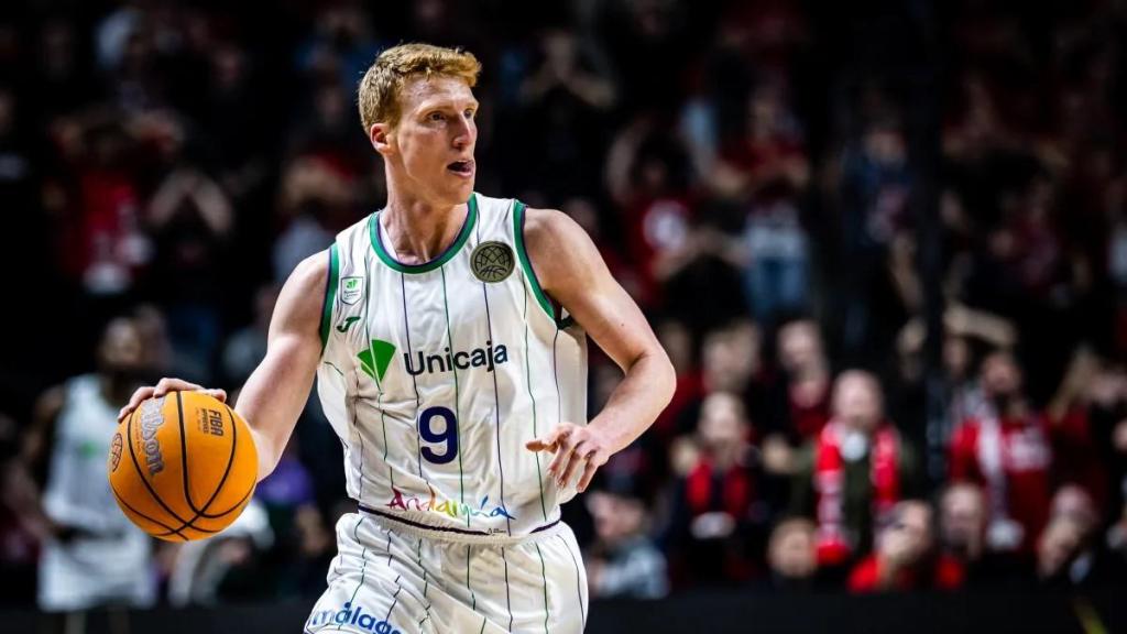 Alberto Díaz durante el Rytas Vilnius vs. Unicaja de la BCL