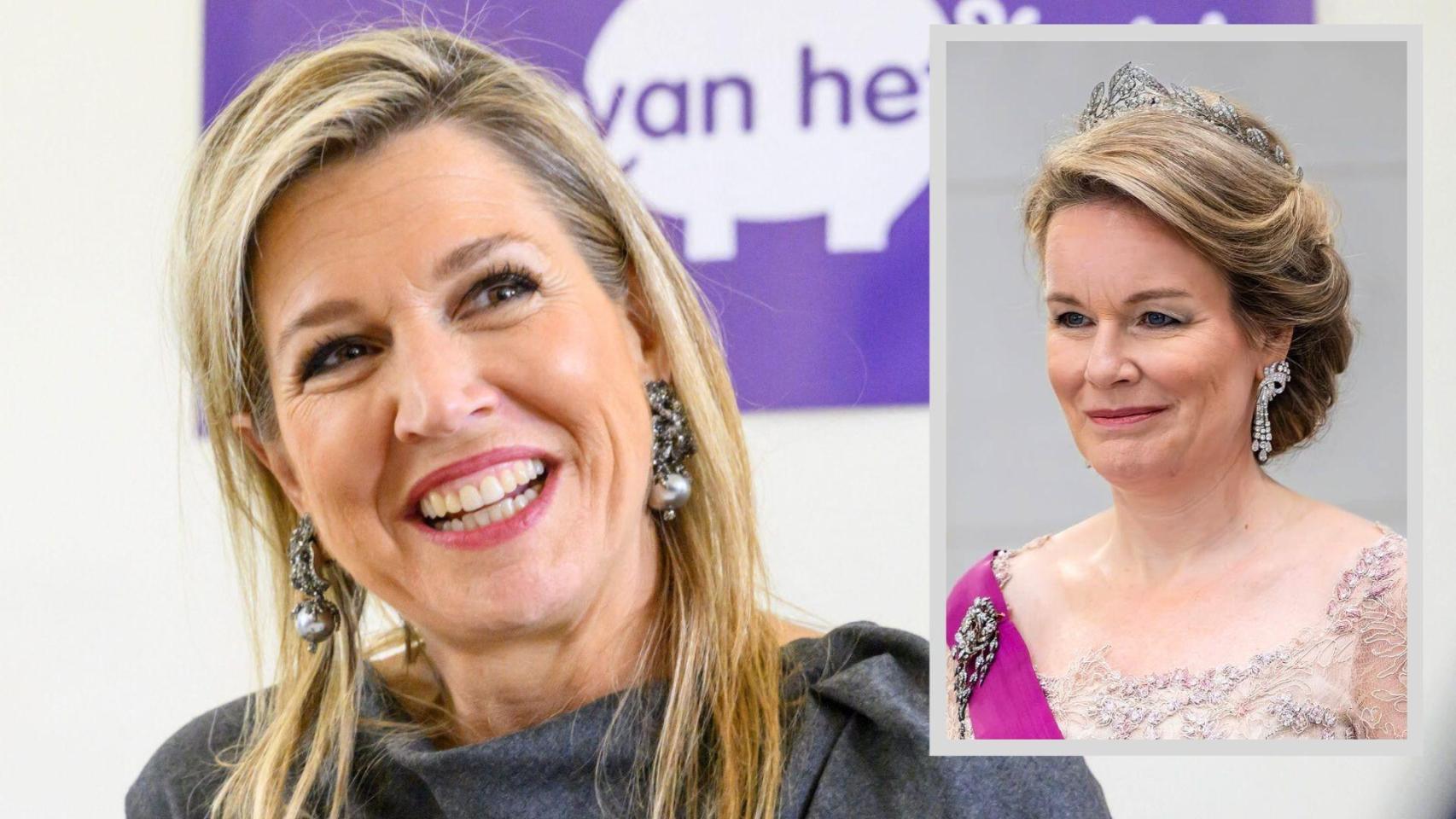 Las reinas Máxima y Matilde, en un montaje de Magas.