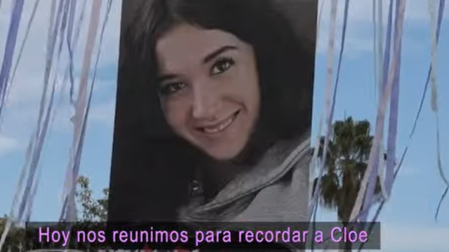 Imagen del vídeo difundido en Facebook en la Plataforma en Memoria de Cloe en Orihuela Costa.