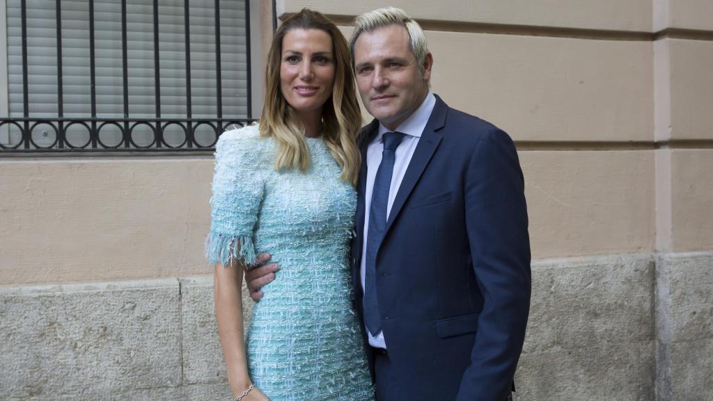 Mayte García, con Santiago Cañizares, del que se separó en 2021.