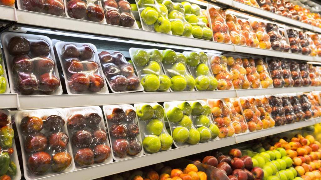 Imagen de archivo de fruta envasada.