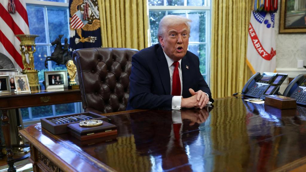 El presidente de Estados Unidos, Donald Trump, este miércoles en la Casa Blanca.