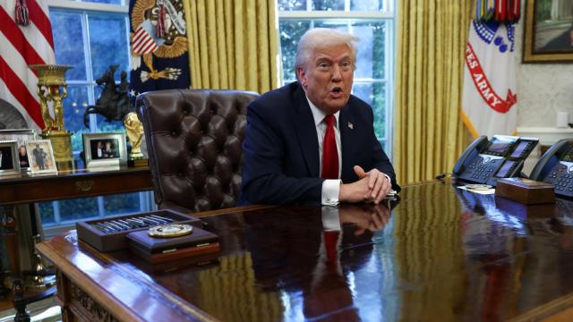 El presidente de Estados Unidos, Donald Trump, este miércoles en la Casa Blanca.