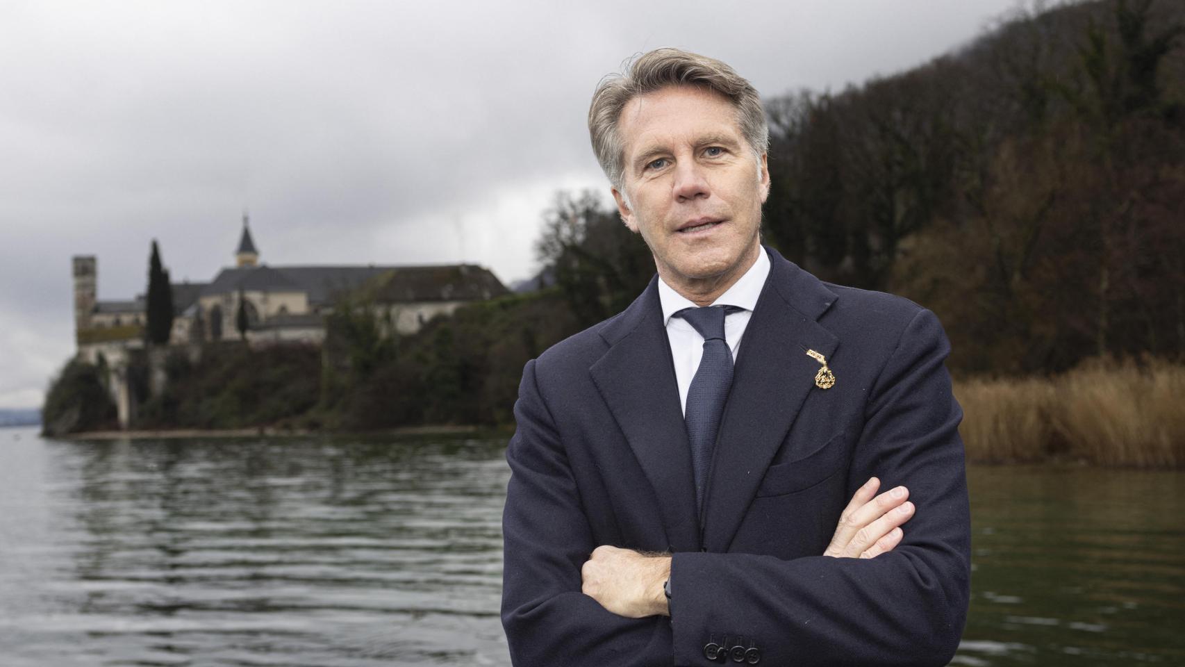 Manuel Filiberto de Saboya, tras asistir a una misa en la abadía real de Hautecombe (Francia), en memoria de Humberto II y la reina María José, el pasado 15 de marzo.