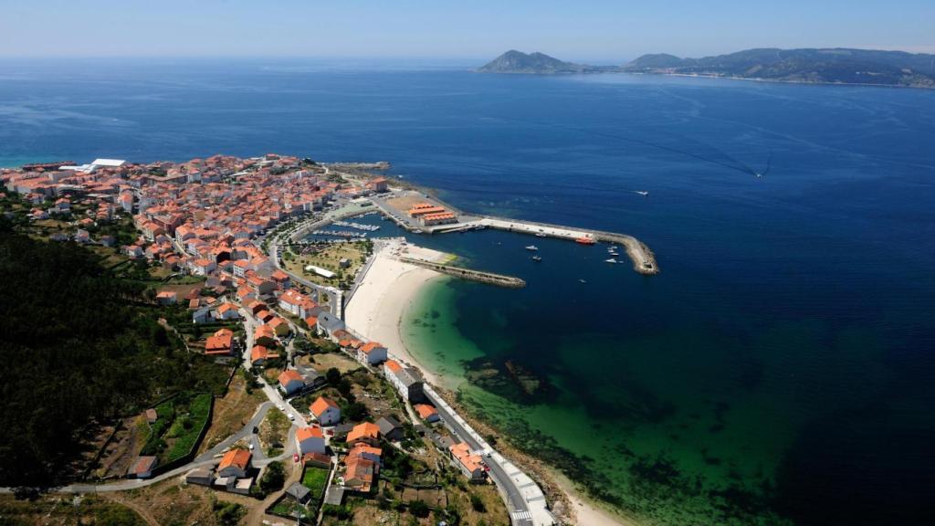 Vista aérea de Porto do Son (A Coruña)